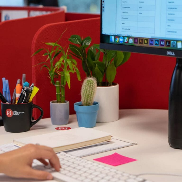 PI employee's desk