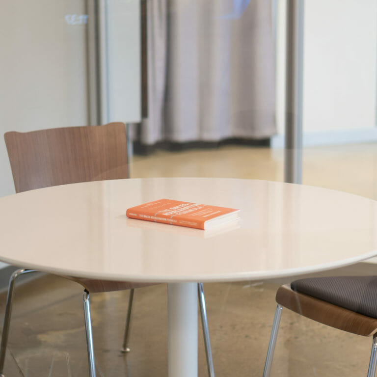 leadership book on a table