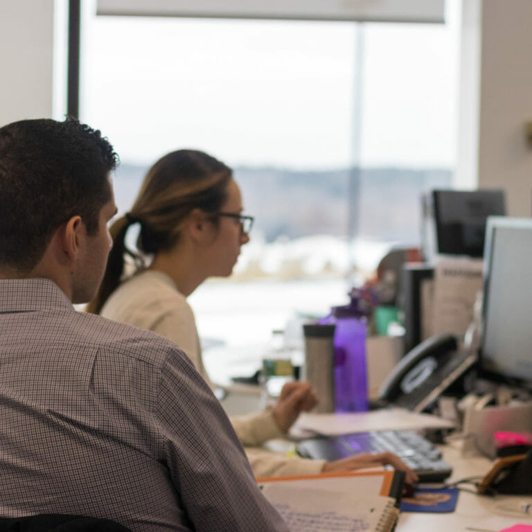 Accountants working in office