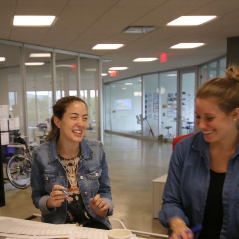 Jill and Marissa laughing