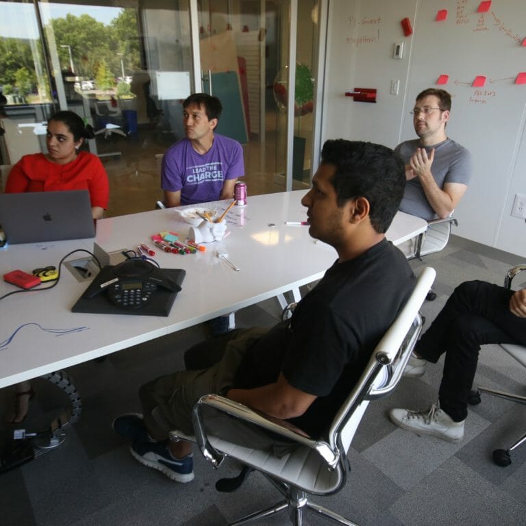 group working in conference room